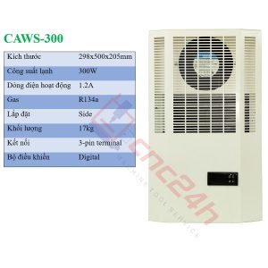 Máy lạnh tủ điện khô CAWS-300 300W (điều hòa tủ điện) bản tiêu nước, lắp cho tủ điện máy CNC. Dải công suất lạnh: 300W, 500W, 800W... 2000W.