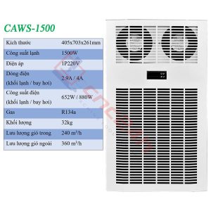 Máy lạnh tủ điện khô CAWS-300 300W, CAWS-500, CAWS-800, CAWS-1500