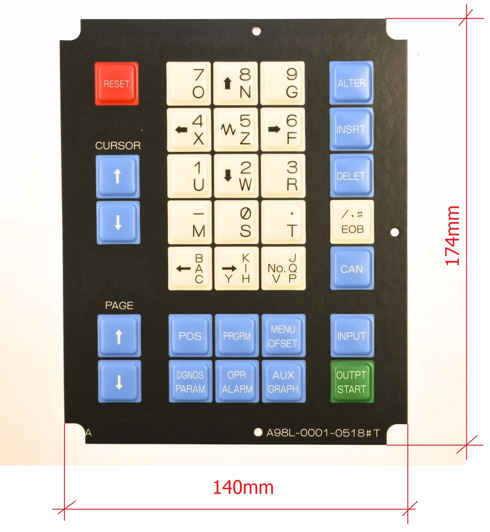 A98L-0001-0518#T Dùng cho tiện CNC Fanuc 0T. A98L-0001-0518#T Bản CN dày 0.9mm