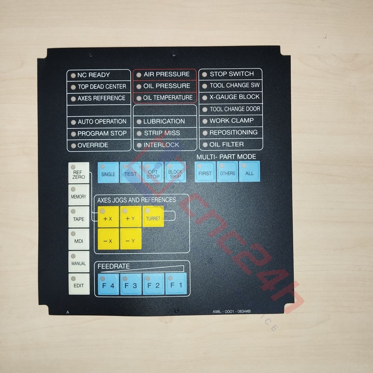 A98L-0001-0634B_h1 A98L-0001-0555 A98L-0001-0634 - Decal phím bấm đột Amada