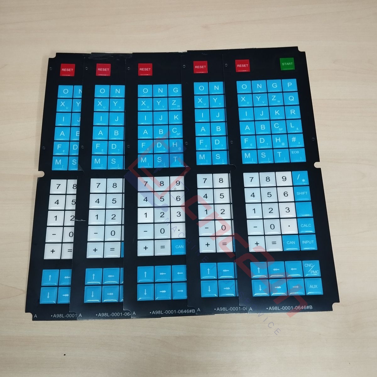 A98L-0001-0646B_h4 A98L-0001-0646 - Decal phím bấm Fanuc 11M 15M loại dài