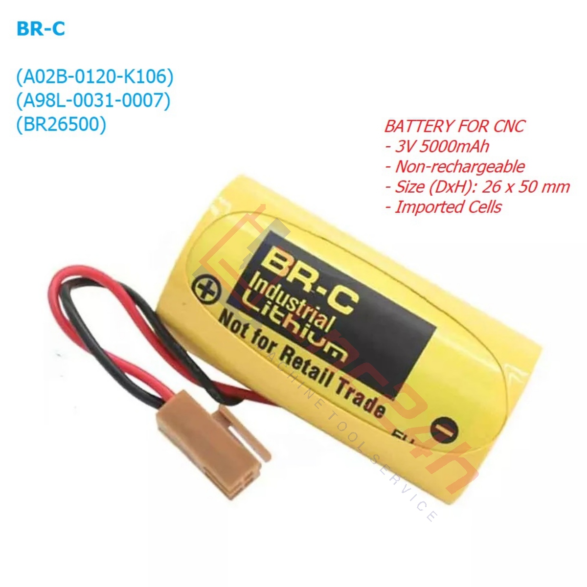 Pin Panasonic BR-C A98L-0031-0007 A02B-0120-K106 BR26500 3V 5000mAh