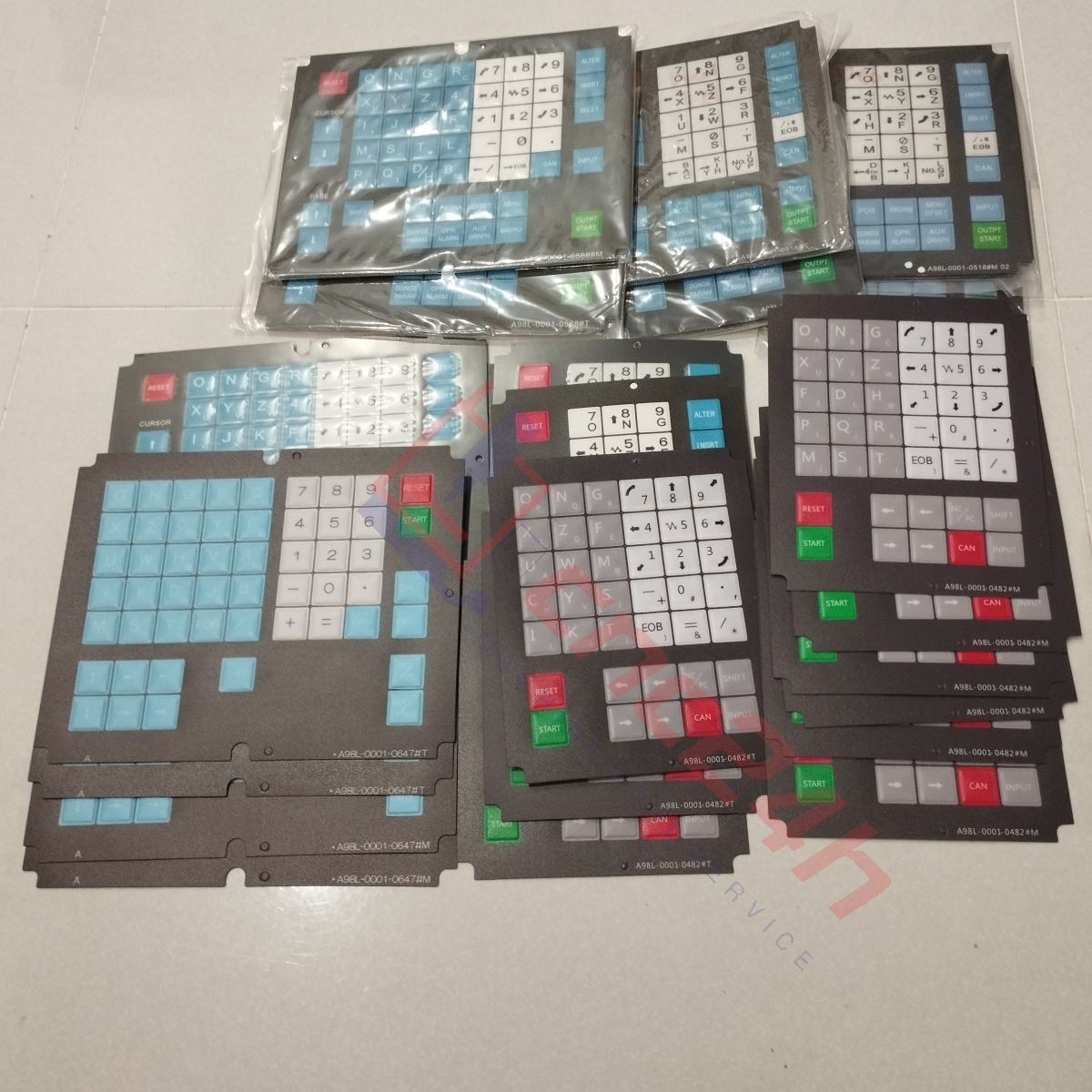 Ban phim Fanuc A98L-0001 - 0628E - c24 A98L-0001-0628 - Decal phím bấm Fanuc 15T loại dài