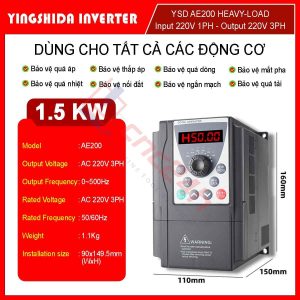 Biến tần YSD EA200 - Dùng cho máy CNC và các dây chuyền sản xuất công nghiệp.