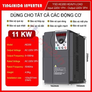 Biến tần YSD EA200 - Dùng cho máy CNC và các dây chuyền sản xuất công nghiệp.