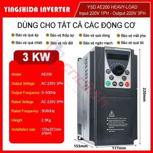 Biến tần YSD EA200 - Dùng cho máy CNC và các dây chuyền sản xuất công nghiệp.