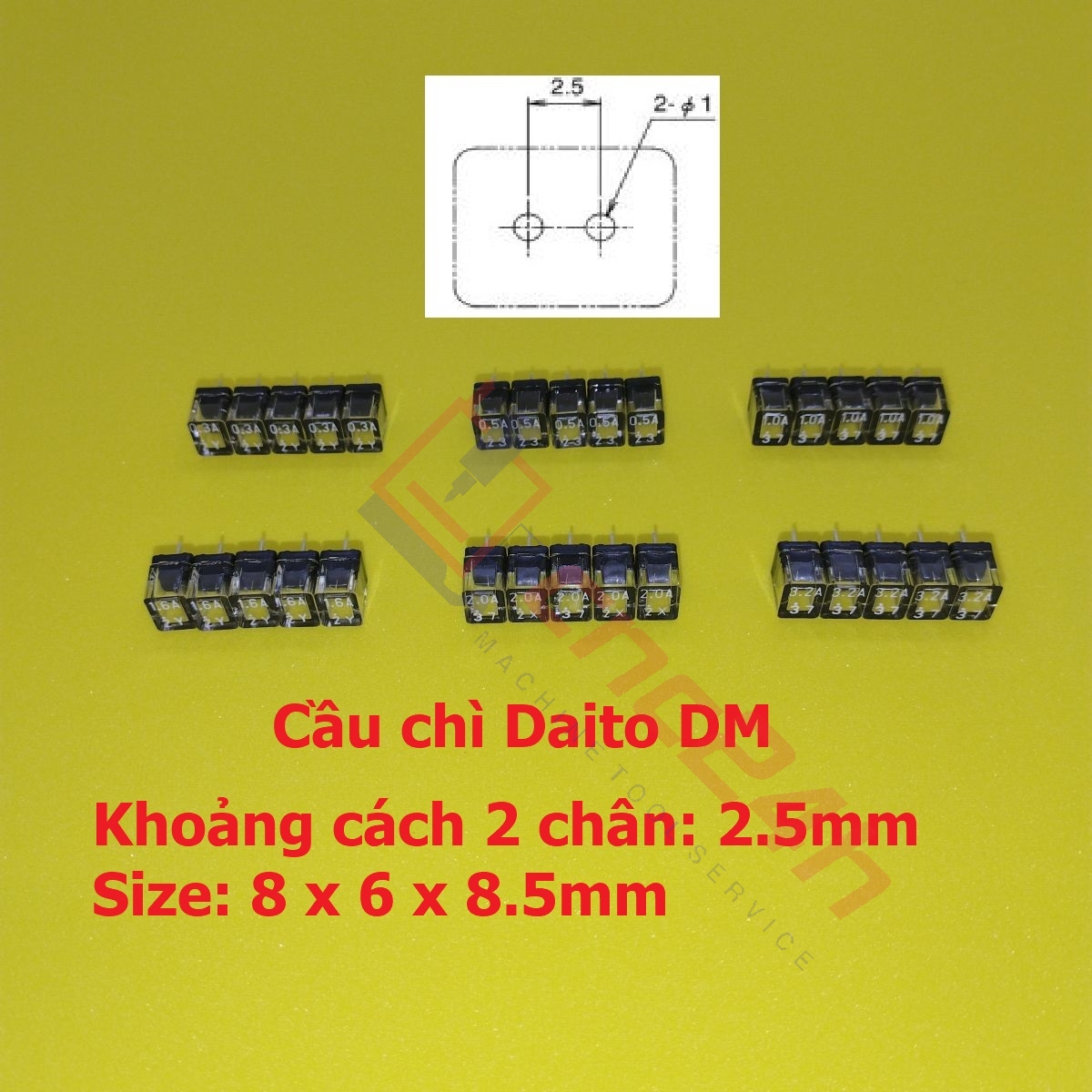 Cầu chì cho máy CNC Daito DM - hall