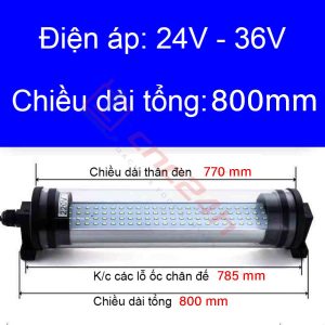 Đèn chiếu sáng máy CNC - Đèn ống LED CNC - Đế xoay 360 độ - Chiếu sáng vùng gia công - Chống nước / bụi / dầu / va đập.