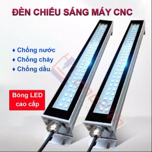 Đèn chiếu sáng máy CNC - Đèn LED vuông CNC - Đế xoay 360 độ - Kính cường lực - Thân hợp kim nhôm. Chống cháy - chống nước - chống dầu.