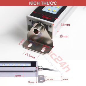 Đèn chiếu sáng máy CNC - Đèn LED vuông CNC - Đế xoay 360 độ - Kính cường lực - Thân hợp kim nhôm. Chống cháy - chống nước - chống dầu.