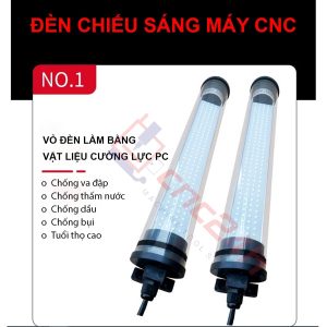 Đèn chiếu sáng máy CNC - Đèn ống LED CNC - Đế xoay 360 độ - Chiếu sáng vùng gia công - Chống nước / bụi / dầu / va đập.