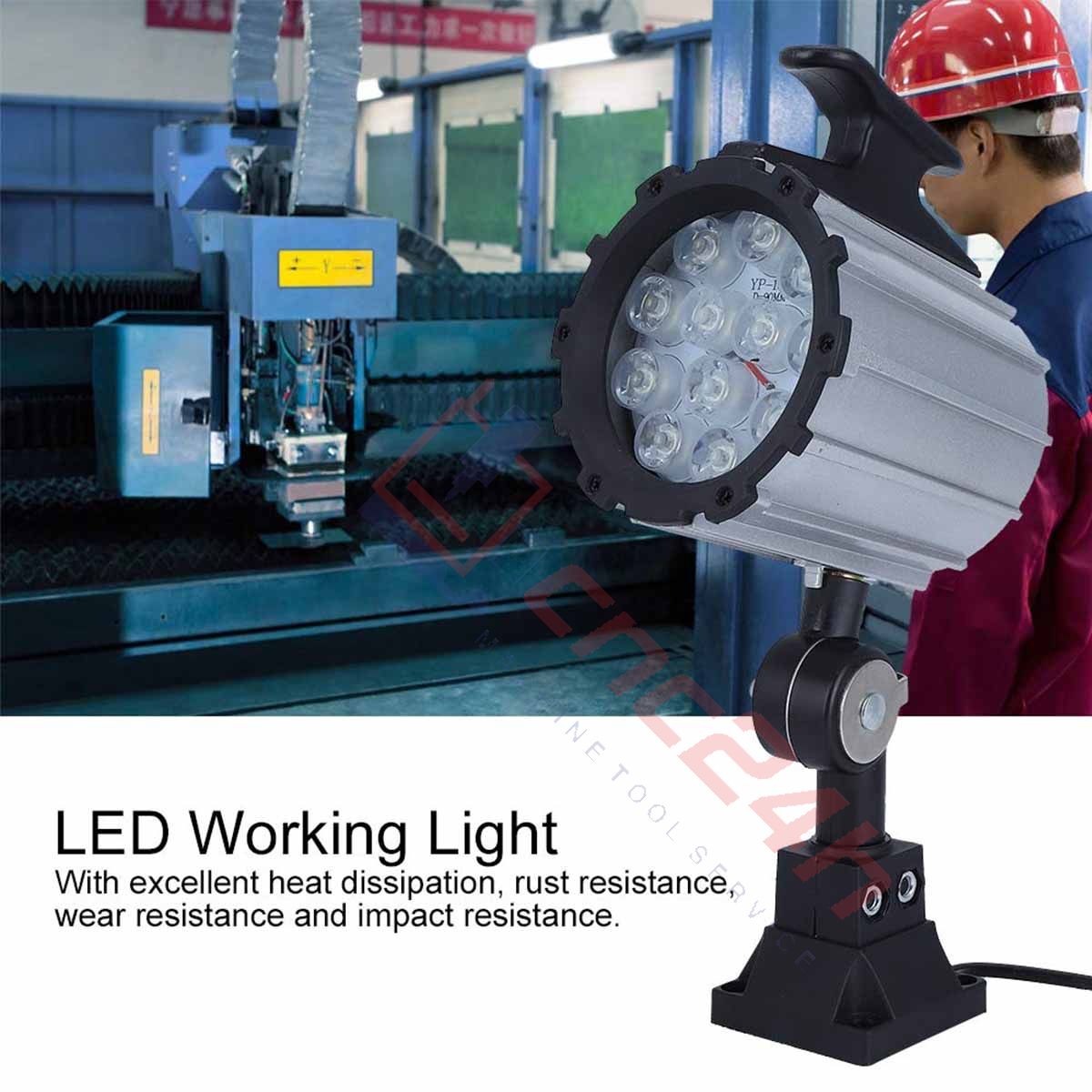 Den chieu sang - Den can - h10 Đèn chiếu sáng máy CNC - Đèn LED cần - 24V hoặc 220V - Có loại Đế Kim Loại và Đế Nhựa. Đế xoay 360 độ và có nhiều khớp nối, dễ dàng điều chỉnh đèn - Chống nước / bụi / dầu / va đập.