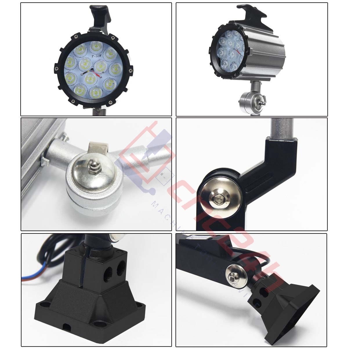 Den chieu sang - Den can - h5 Đèn chiếu sáng máy CNC - Đèn LED cần - 24V hoặc 220V - Có loại Đế Kim Loại và Đế Nhựa. Đế xoay 360 độ và có nhiều khớp nối, dễ dàng điều chỉnh đèn - Chống nước / bụi / dầu / va đập.