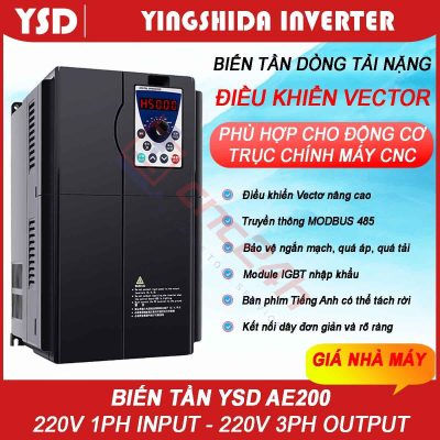 Biến tần YSD EA200 - Dùng cho máy CNC và các dây chuyền sản xuất công nghiệp.