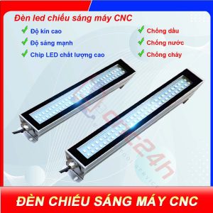 Đèn chiếu sáng máy CNC - Đèn LED vuông CNC - Đế xoay 360 độ - Kính cường lực - Thân hợp kim nhôm. Chống cháy - chống nước - chống dầu.